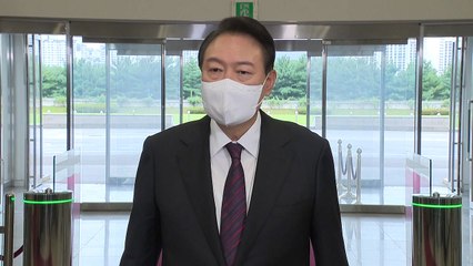 尹, 여당 내홍에 "의원·당원 중지 모았다면 존중해야" / YTN