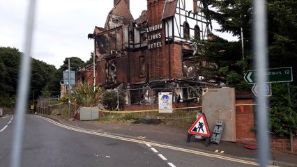 Fire ravaged Lundin Links Hotel
