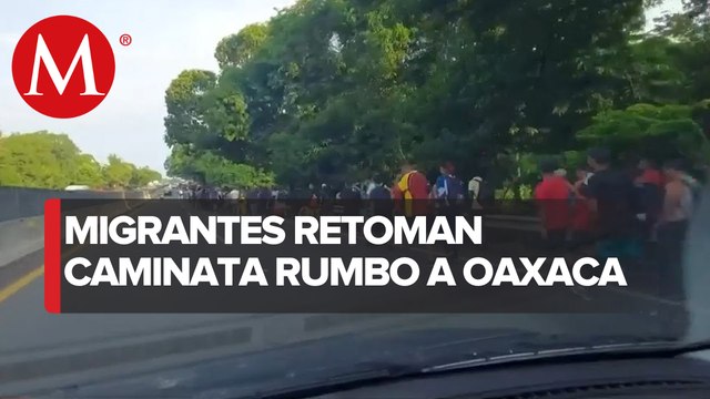 Caravana migrante sale de Tapachula, Chiapas, rumbo a Oaxaca