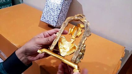 Unboxing and Review of Riddhi siddhi Ganesha Idol panchdhatu Lord Hindu Deity Murti Decorative