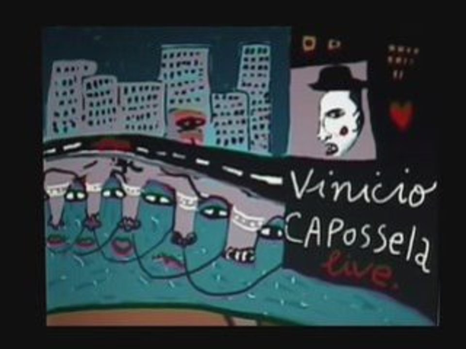 Giuseppe Ragazzini painting live during Capossela's concert