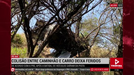 Download Video: Colisão entre caminhão e carro na PR-444 deixa dois feridos