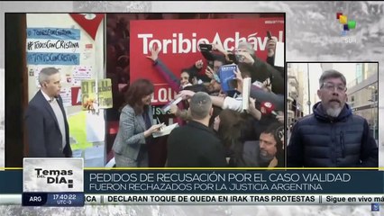 Argentina: Abogados defensores de la vicepresidenta Fernández entregan recusación por caso vialidad