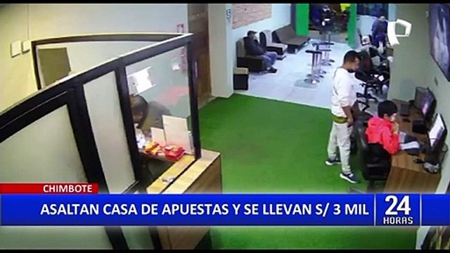 Chimbote: Delincuentes asaltan casa de apuestas y se llevan más de 3 mil soles