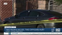 Two people killed, 2 officers hurt in north Phoenix