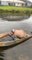 Man Struggling to Climb Inside Tiny Boat Almost Sinks It