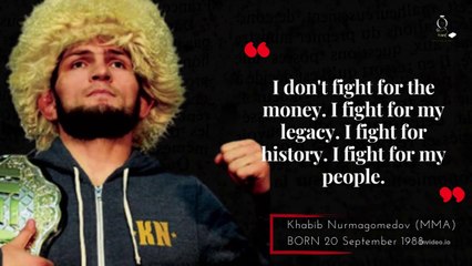 Khabib Nurmagomedov motivational quotes. the first Muslim to win a UFC title.