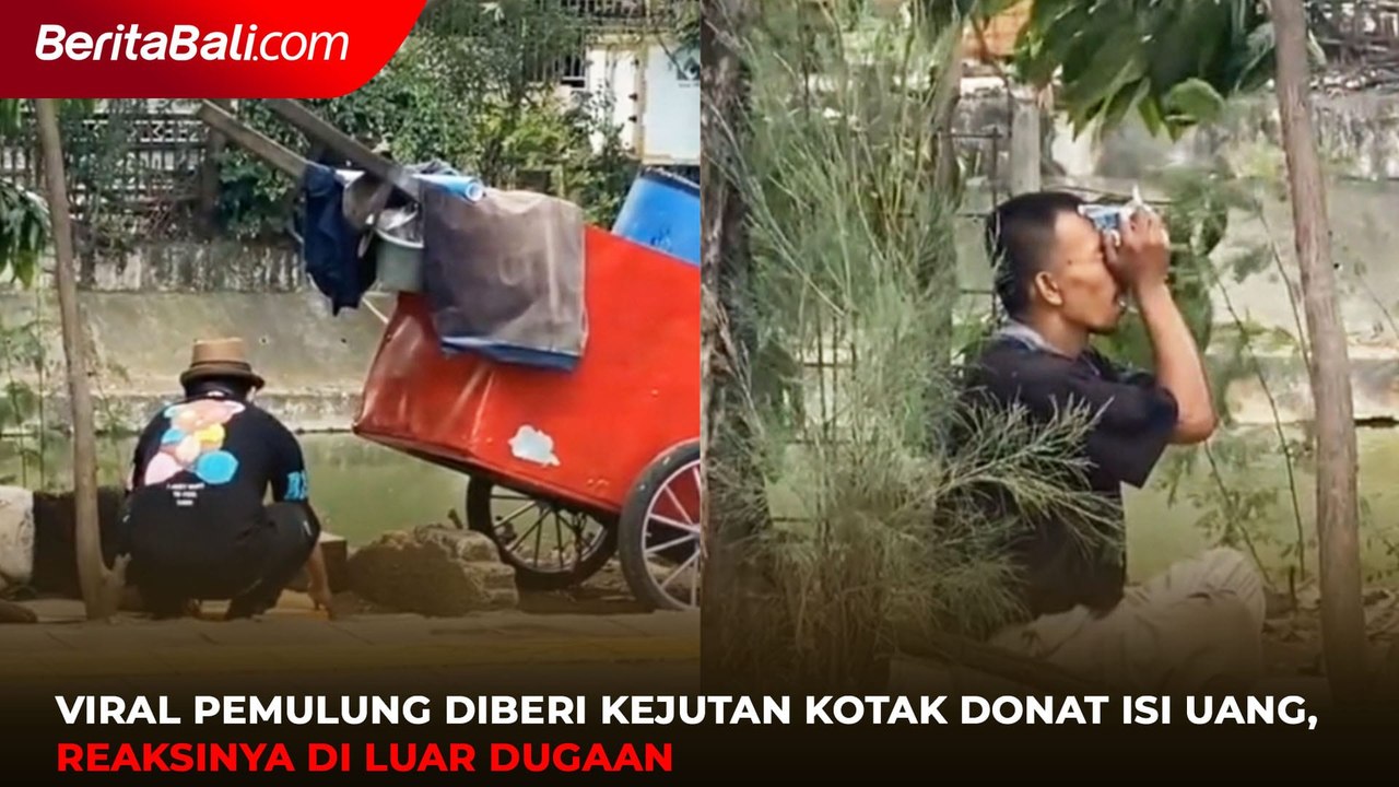 Viral Pemulung Diberi Kejutan Kotak Donat Isi Uang, Reaksinya di Luar Dugaan