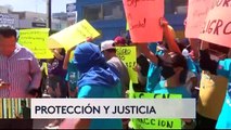 En Tijuana migrantes salieron a protestar ya que son víctimas constantes de criminales, incluso dentro de sus mismos albergues.