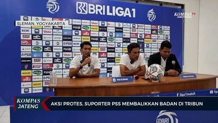Aksi Protes, Suporter PSS Membalikan Badan di Tribun