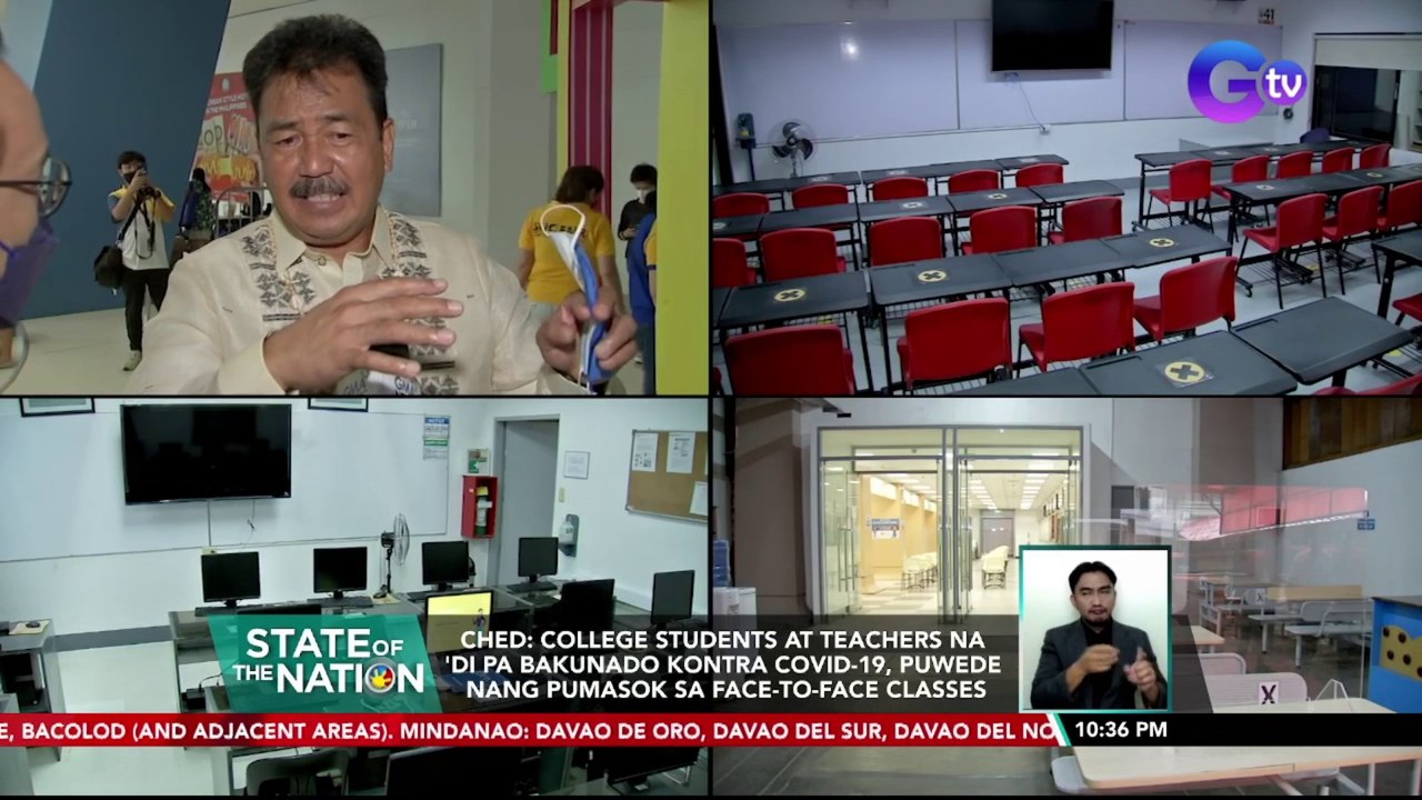 CHED: College students at teachers na 'di pa bakunado kontra COVID-19, puwede nang pumasok sa face-to-face classes | SONA