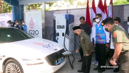 Wakil Presiden Tinjau lokasi Stasiun Pengisian Kendaraan Listrik Umum (SPKLU) di Bali
