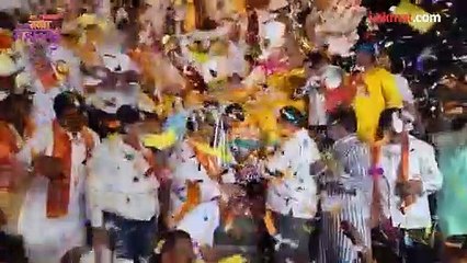 महागणपतीचं आगमन जल्लोषात बाप्पा आले
