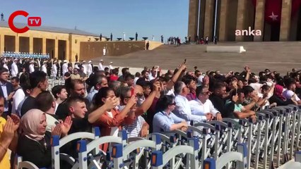 Anıtkabir'de 'Zafer Bayramı' töreni: Erdoğan sloganları atıldı!