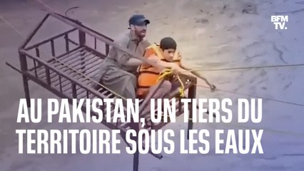 Скачать видео: 1100 morts, un million de maisons détruites... Les images des inondations catastrophiques au Pakistan