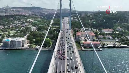 30 Ağustos'ta binlerce motosikletli, 15 Temmuz Şehitler Köprüsü'nden böyle geçti
