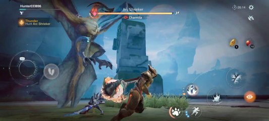 This Time To Fight with a Big Ice Dragon Yeager Hunter Legends Mobile #gameplay