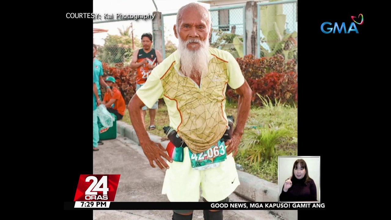 #KuyaKimAnoNa?: 74-anyos na lalaki sa Davao, nagpa-wow nang lumahok sa "Kadayawan Run" nang nakayapak | 24 Oras