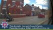 Harrowing CCTV footage shows a drug dealer crashing a motorbike into a lamppost at 60mph causing life-changing injuries to his teenage passenger