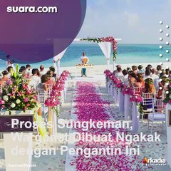 Bukan Terharu, Momen Sungkeman Ini Malah Bikin Ngakak dengan Tingkah Pengantin Wanita