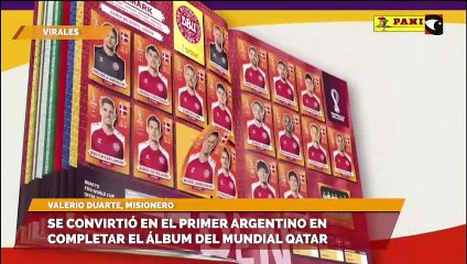Se convirtió en el primer argentino en completar el álbum del mundial Qatar
