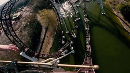 Ride To Happiness Roller Coaster (Plopsaland De Panne - Adinkerke, Belgium) - Spinning Roller Coaster POV Video