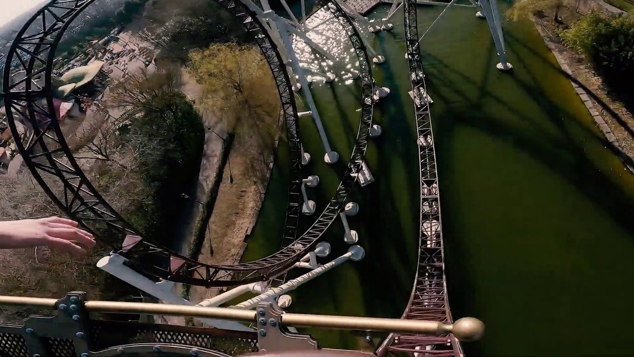 Ride To Happiness Roller Coaster (Plopsaland De Panne - Adinkerke, Belgium) - Spinning Roller Coaster POV Video