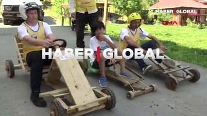 Rize'de 'Laz Ralli' heyecanı! Saatte 70 kilometre hıza ulaştılar, kazalar yaşandı