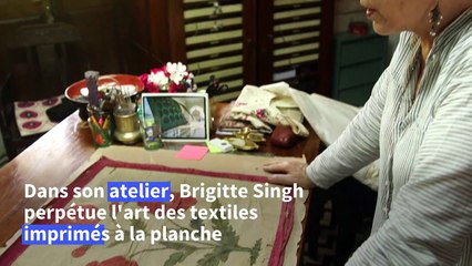 Inde: l'impression à la planche, "le grand trésor" d'une créatrice de textiles
