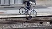 Teens reckless railway lines behaviour captured on CCTV at Cross Gates Station