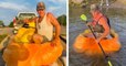 Un Américain cultive un potiron de 380 kg et l'utilise pour ramer pendant 60 km sur une rivière