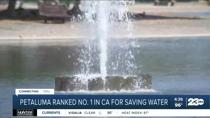 Petaluma ranked number one in California for saving water