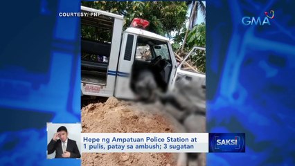 Hepe ng Ampatuan Police Station at 1 pulis, patay sa ambush; 3 sugatan | Saksi