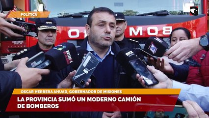 La provincia sumó un moderno camión de bomberos