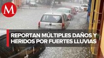 Lluvia deja inundaciones en zonas urbanas en Veracruz