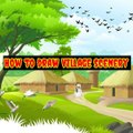 how to draw village | scenery | easily | pencil drawing