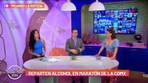 Ponen alcohol a bebidas de corredores del maratón de la CDMX