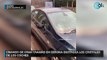 Granizo de gran tamaño en Gerona destroza los cristales de los coches