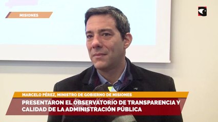 Presentaron el observatorio de transparencia y calidad de la Administración Pública