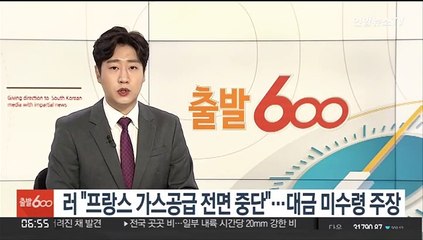 러, 프랑스에 가스공급 축소 통보 후 하루도 안돼 "전면중단"
