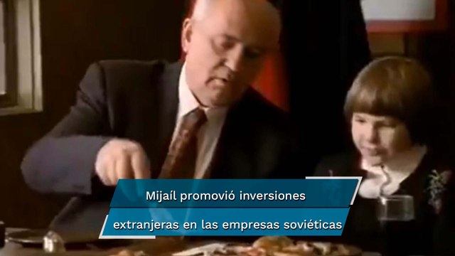 Mijaíl Gorbachov fue protagonista de un famoso comercial de Pizza Hut en Rusia