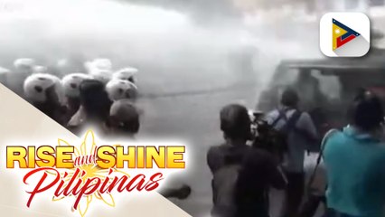 Mga demonstrador sa Sri Lanka, binomba ng water cannon ng mga pulis