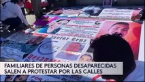Madres y familiares de desaparecidos protestan en las calles de Tijuana.