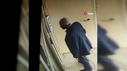 Bastonlu hırsız güvenlik kameralarına yakalandı