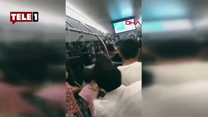 Halk otobüsünde tekme tokat kavga