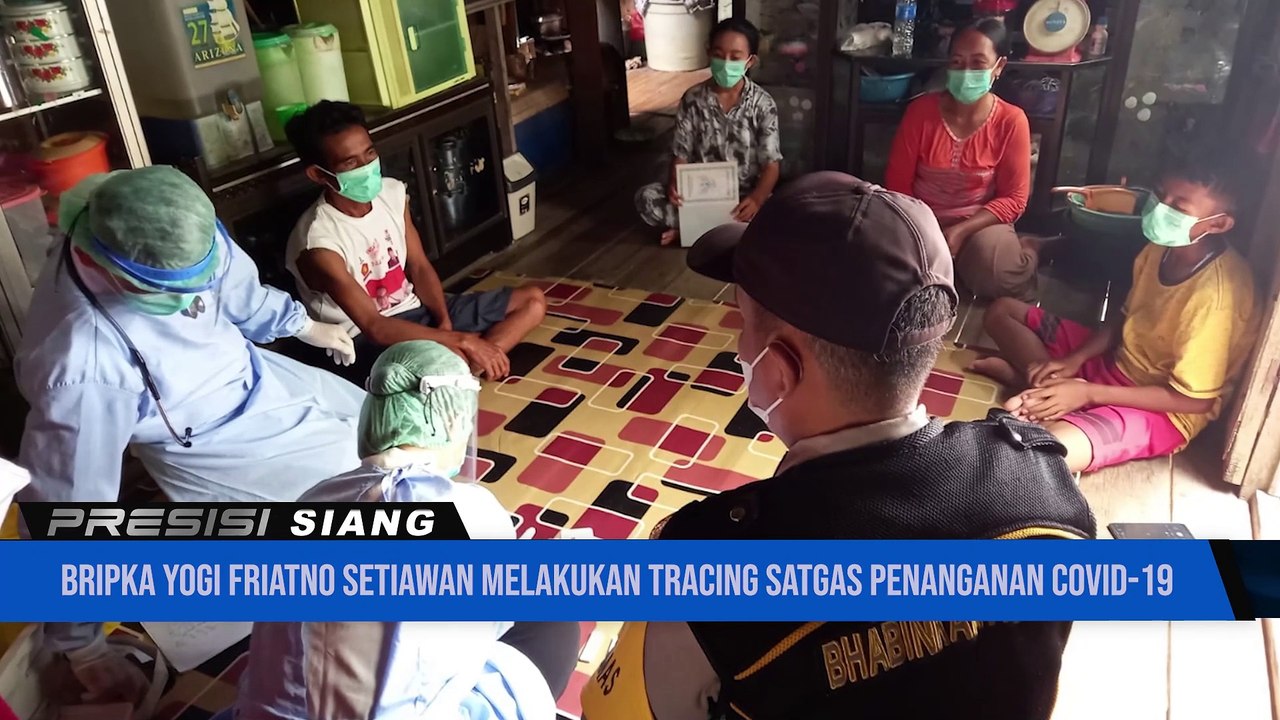 Bhabinkamtibmas Polres Barito Selatan Gelar Pendampingan Kegiatan Tracer Covid-19 Di Desa Kalahien