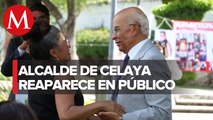 Javier Mendoza, alcalde de Celaya, vuelve a aparecer en actos públicos