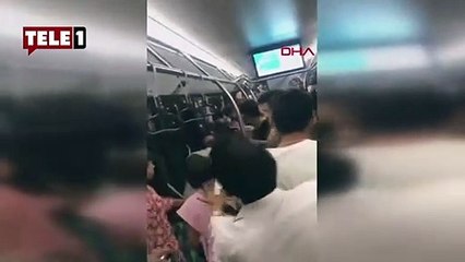 Özel Halk Otobüsü'nde çığlıklar, küfürler.... Tekme tokat kavga kamerada!