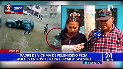 Comas: familia pega afiches en postes para ubicar a sujeto que asesinó con un fierro a joven madre