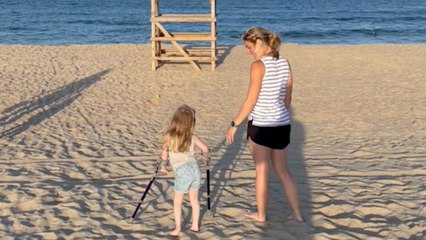 Girl With Cerebral Palsy Walks On Beach For First Time Fulfilling Goal | Happily TV
